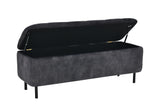 Sitztruhe EN VOGUE 120cm mit Stauraum Samt grau