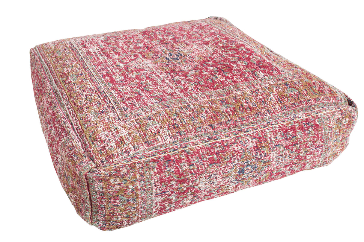 Floor cushion OLD MARRAKESH 70cm flat woven fabric red