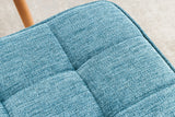 Stool SCANDINAVIA 40cm textured fabric blue