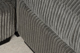 Corner sofa BABYLON 270cm XXL w/ ottoman cord grey