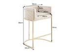Barhocker ELEGANCE Samt beige mit goldenem Edelstahlgestell