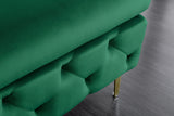 Stool MODERN BAROCK velvet emerald green in chesterfield style