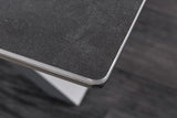 Dining table ETERNITY 160-200cm graphite grey ceramic with tempered glass