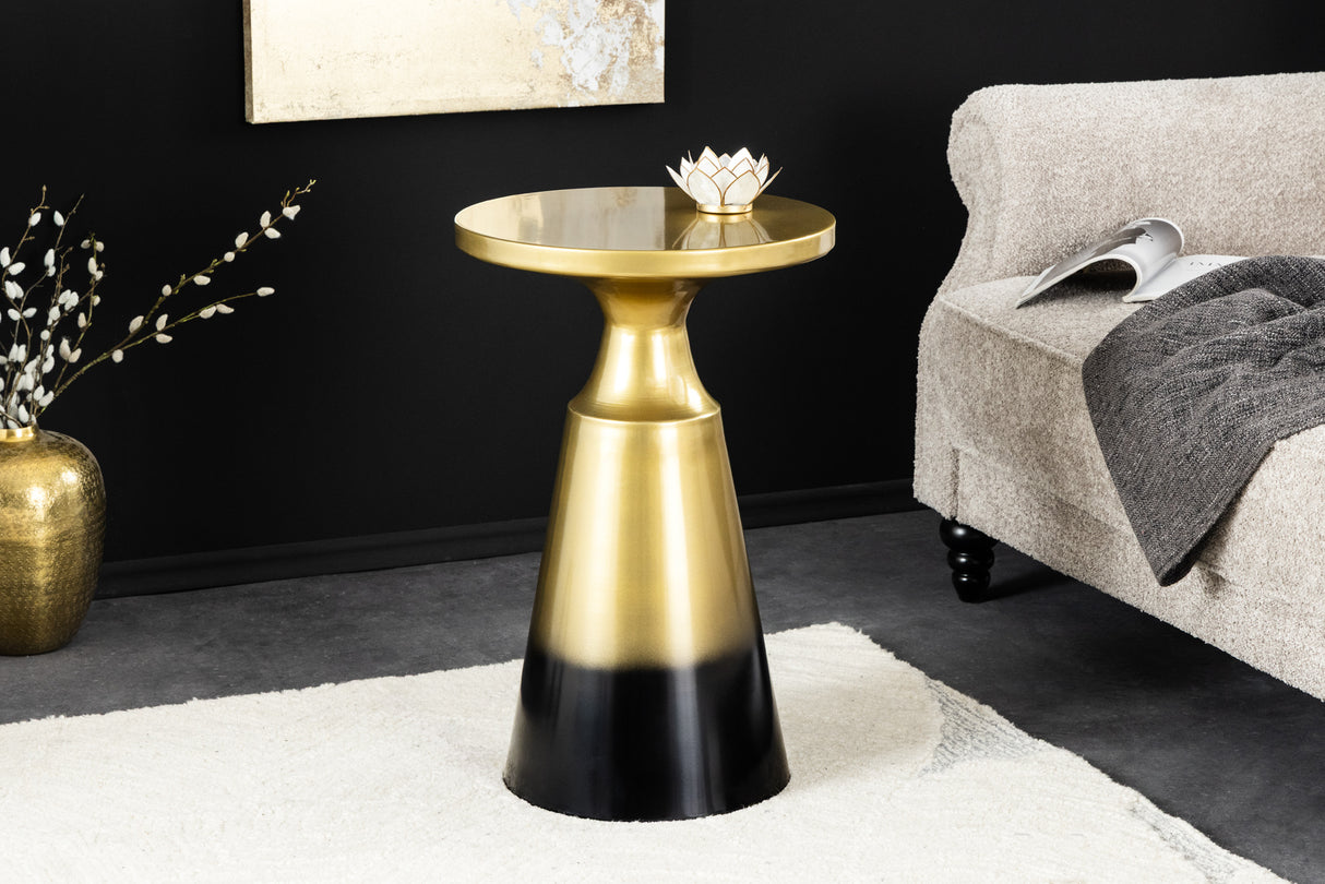 Side table ABSTRACT 40cm gold with patina