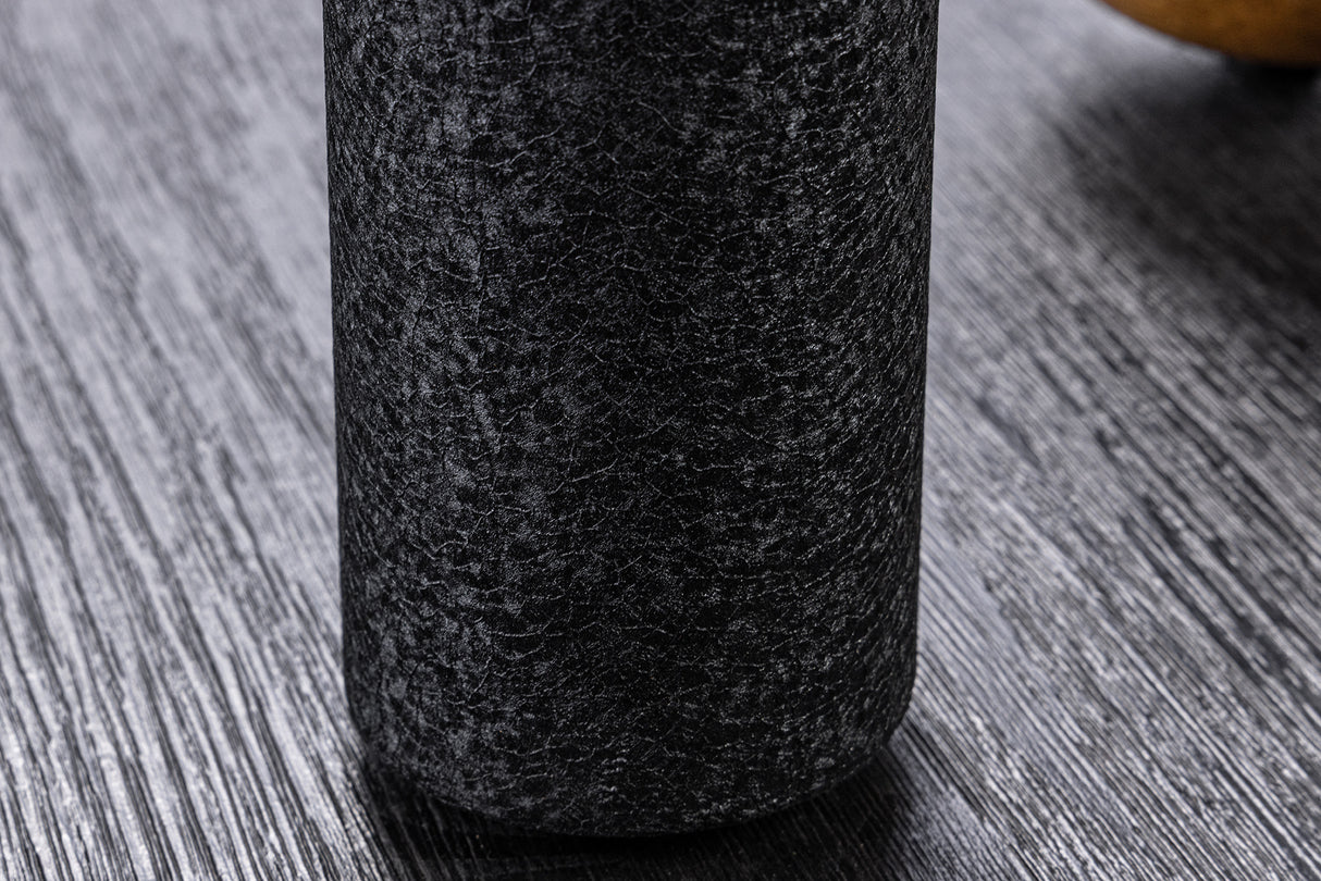 Side table ABSTRACT 50cm iron black w/ mango wood bullet
