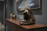 Decoration sculpture SHARK 25cm bronze with storage compartment