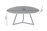 Coffee table MARVELOUS 70cm ceramic grey