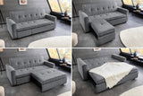 Sofa bed SMART 180cm 2-seater cord grey