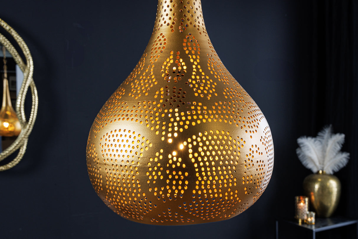 Pendant lamp ORIENT LIVING 50cm iron w/ gold decor