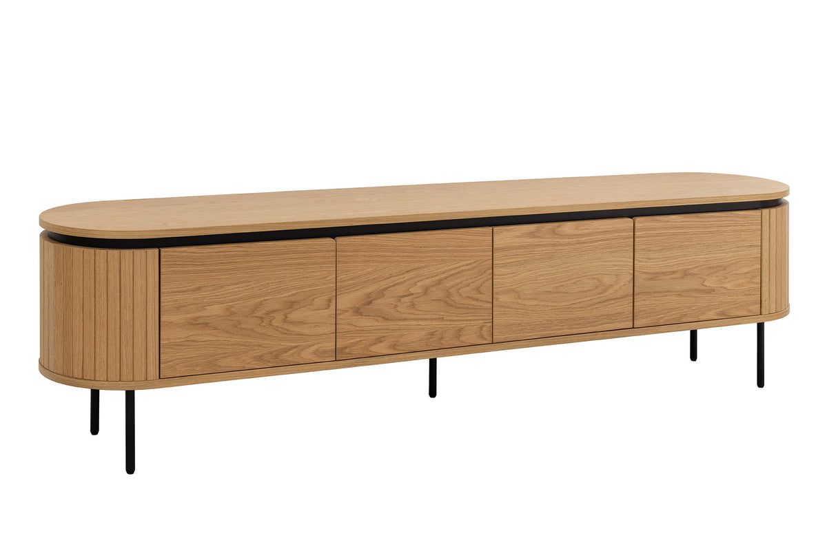 TV stolek ATELIER 200cm přírodní dub – černý