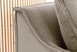 Sofa HEAVEN 200cm 3-Sitzer Federkern abnehmbarer Bezug Cord Greige