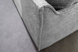 Corner sofa HEAVEN 255cm removable cover bouclé grey