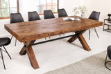 Esstisch GOLIATH 210cm Kiefernholz natur schwarz