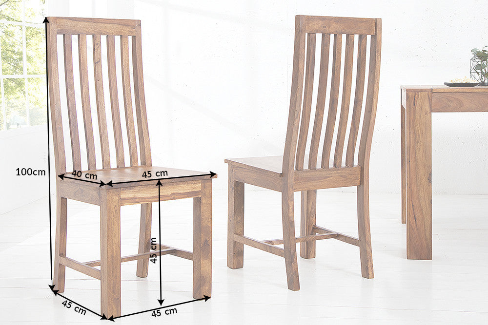 Chaise MAKASSAR en bois de sheesham