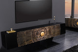 TV-Board GOLDEN SUNSET 160cm hängend Mangoholz schwarz