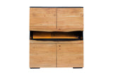 Highboard GRAND ACACIA 120cm acacia wood natural edge w/ LED light