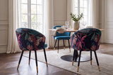 Chair MAISON CLASSIQUE midnight jungle blue-green-purple