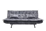 Sofa bed JAZZ 195cm 3-seater velvet grey