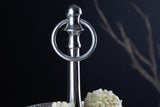 Etagere ORIENT 65cm 3 Tabletts mit Hammerschlageffekt silber