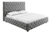 Bed PARIS CHESTERFIELD 180x200cm linen grey