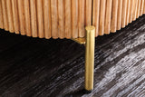 Sideboard TRES CHIC 70cm mango wood natural w/ white marble top and golden handles