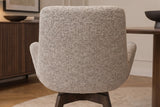 Stuhl BALTIC drehbar 360° mit Armlehnen Bouclé-Tweed soft taupebraun
