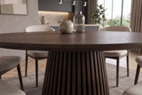 Esstisch VALHALLA WOOD Ø 140cm rund Eichenholz furniert Rauchbraun