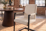 Cantilever chair LOFT w/ armrests cord beige metal frame black