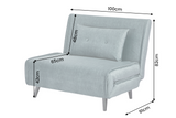 Sleeping chair SMART MULTIFUNCTION 100cm velvet petrol