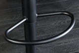 Barhocker MODENA 92-116cm 360° drehbar Samt anthrazit m/ schwarzem Metallgestell