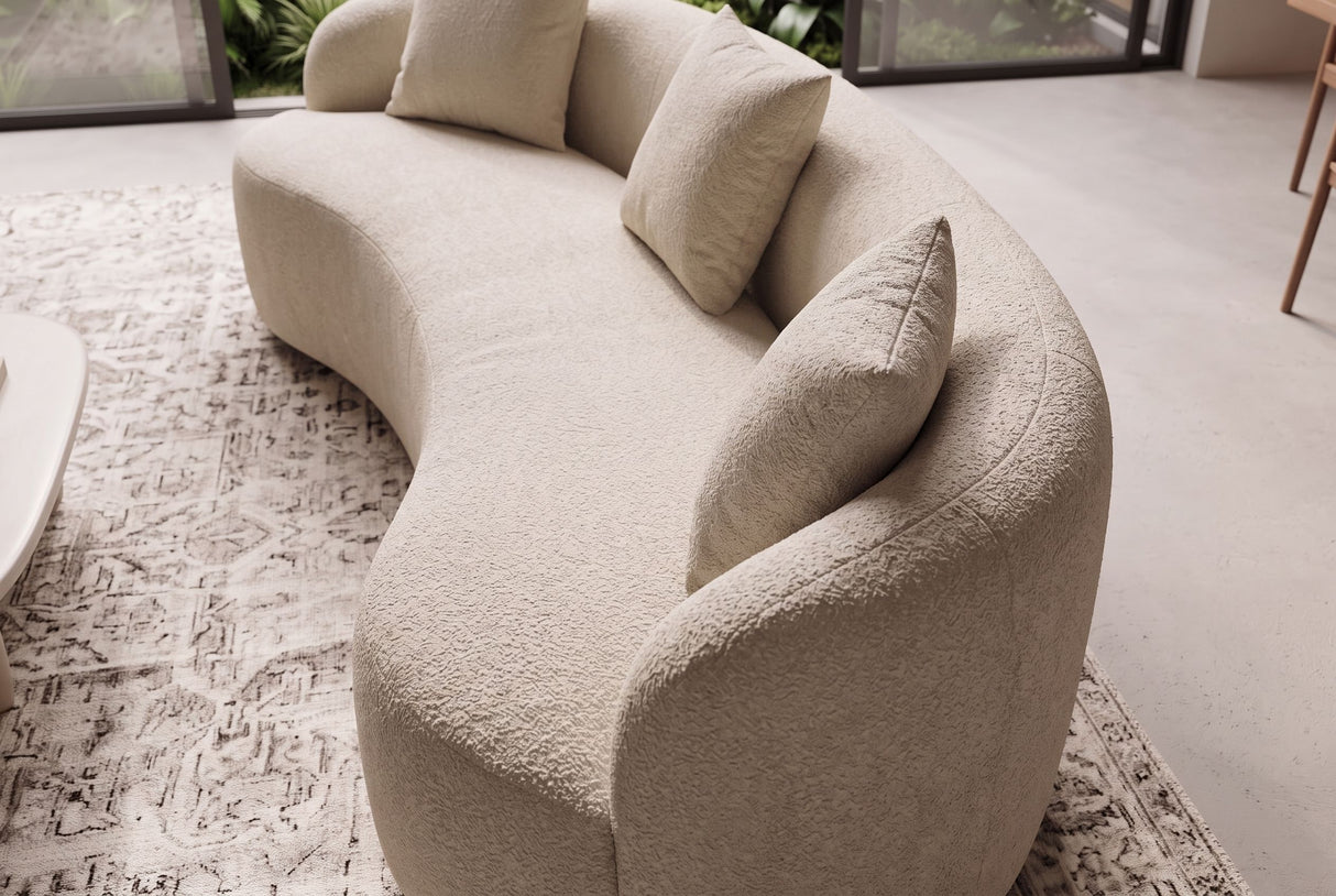Sofa ATELIER 230cm 3-Sitzer Bouclé beige