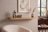 Wall shelf PURE 80cm mango wood natural cream finish