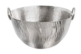 Decoration bowl ORIENT 40cm with hammer stroke effect silver