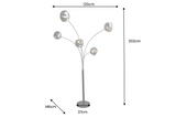 Floor lamp LIQUID DIAMOND smoke 200cm