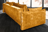 Sofa bed APARTMENT 215cm 3-seater velvet mustard yellow