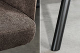 Barhocker BIG GEORGE mit Armlehnen Flachgewebe Samt taupe drehbar