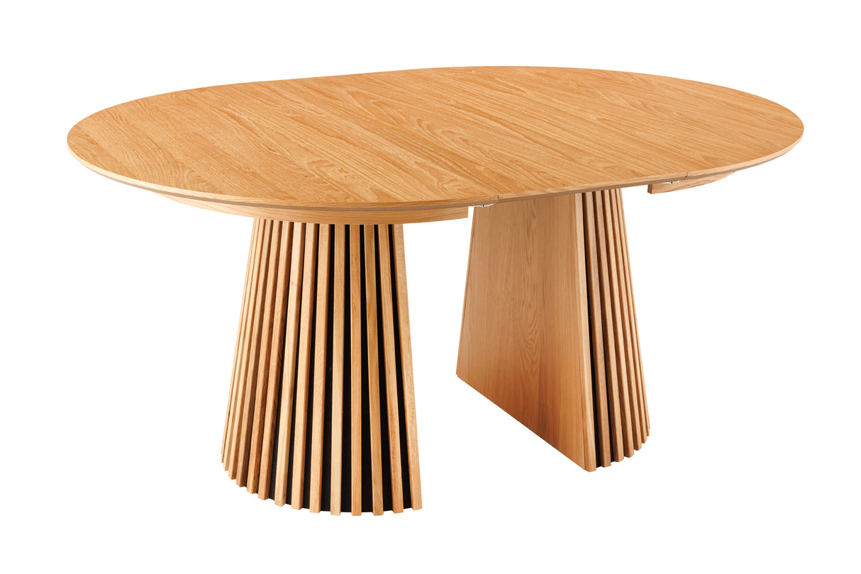 Dining table VALHALLA WOOD round 120-160-200cm extandable oak natural