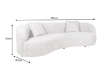 Sofa ATELIER 230cm 3-Sitzer Bouclé grau