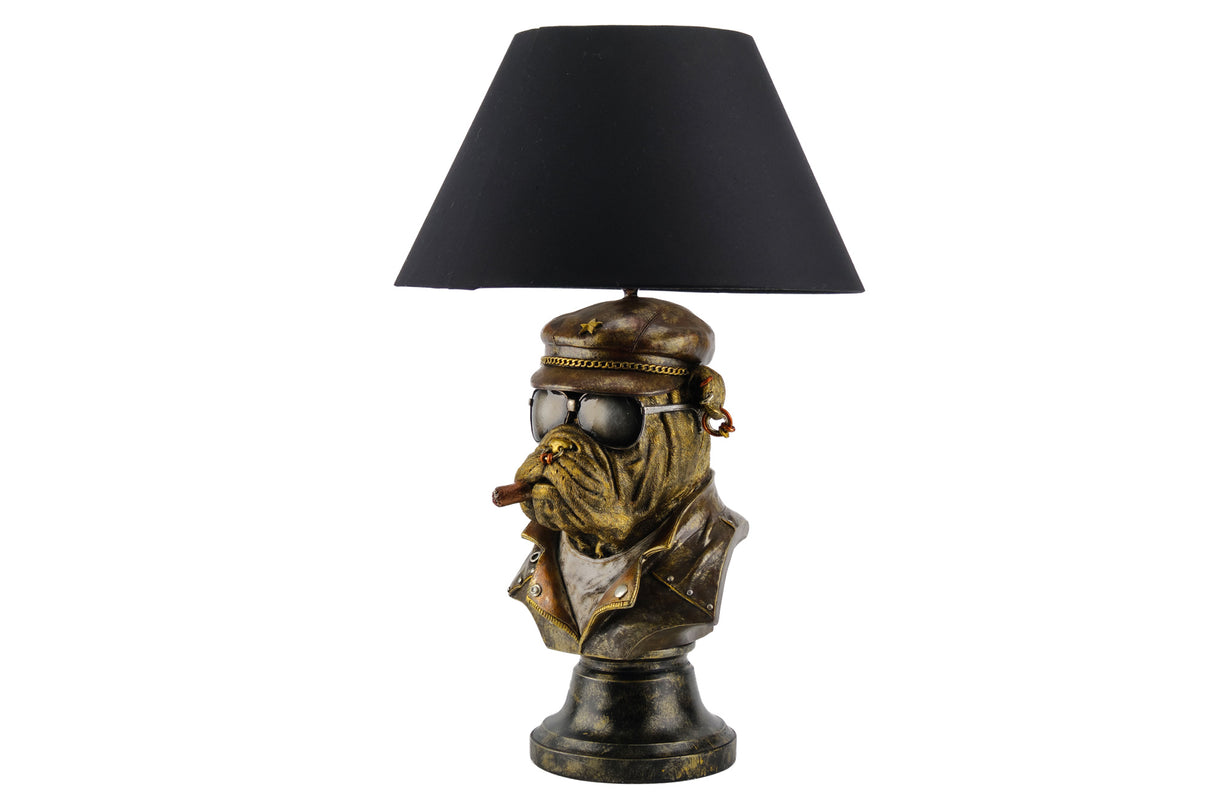 Table lamp BULLDOG 55cm bronze black shade
