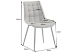 Stuhl ROADSTAR Microfaser taupe mit schwarzen Metallbeinen