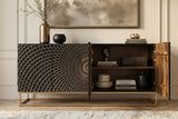 Sideboard ILLUSION 180cm 3D mango schwarz
