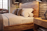 Bett AMAZONAS 180x200cm Baumstamm Sheeshamholz braun