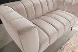 Sofa NOBLESSE 165cm 2-seater textured velvet champagne