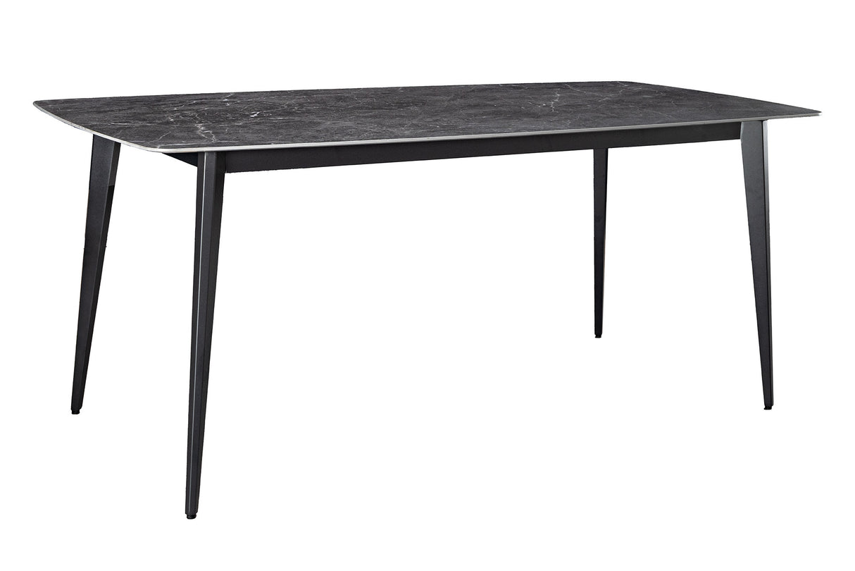 Dining table MILANO 160cm ceramic anthracite marble