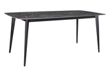 Dining table MILANO 160cm ceramic anthracite marble