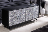 Sideboard HERITAGE 160cm mosaic bones black white