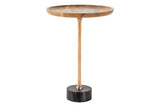 Side table TRAYFUL 55cm round 40cm cacia top and marble base
