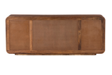 Sideboard MONZA 180cm fluted front rounded edges mango wood brown w/ gold details