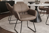 Stuhl MUSTANG mit Armlehnen Mikrofaser antik taupe