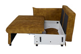 Schlafsofa APARTMENT 215cm 3-Sitzer Samt senfgelb